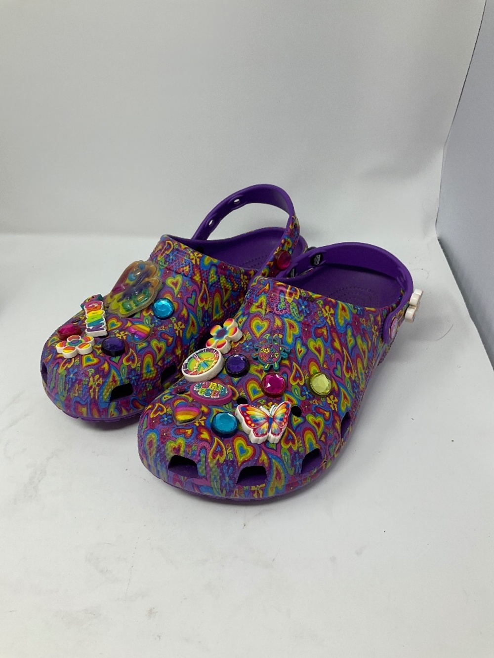 Psychedelic Crocs size 10. W262